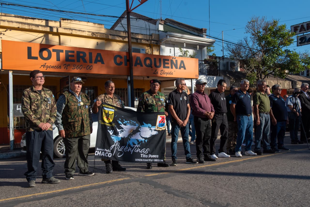 Día del Veterano y de los Caídos en Malvinas: Sáenz Peña rindió homenaje y reconocimiento a los excombatientes