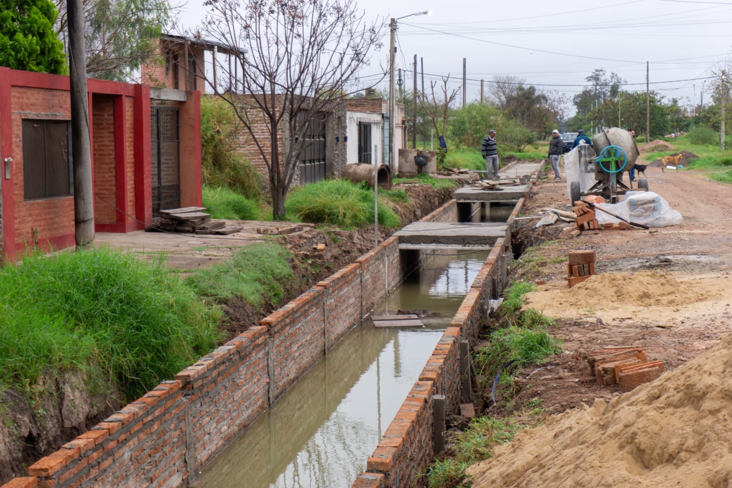 El municipio avanza con la construcción de canales en el barrio San Martín