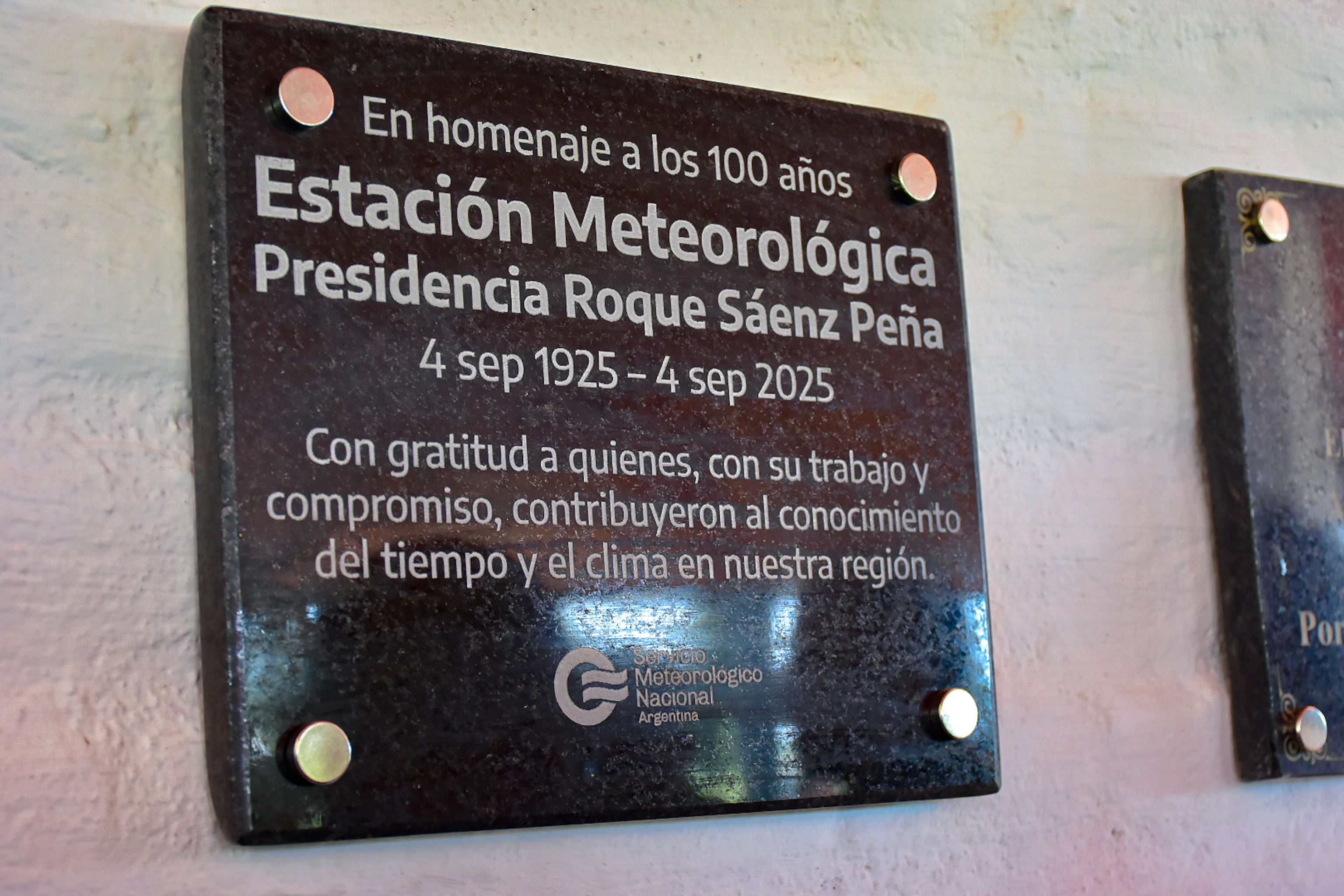 El municipio acompañó la celebración por los 100 años de la Estación Meteorológica de Presidencia Roque Sáenz Peña